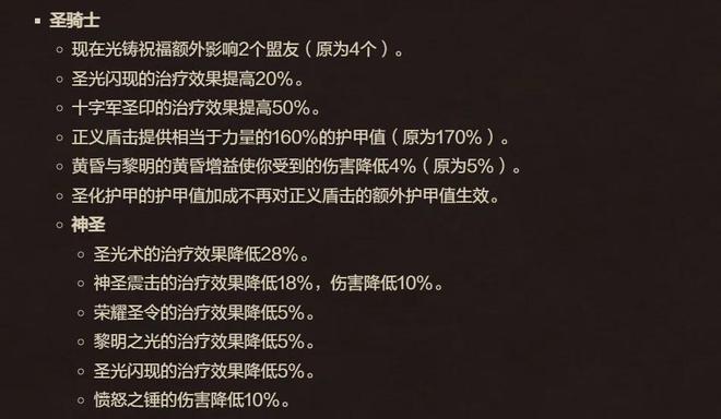 暴雪再度出手：圣骑士的命运如何？11.0地心之战前的职业调整分析